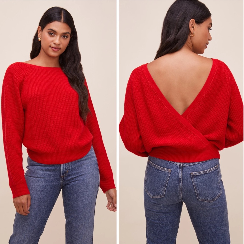 Astr the label Serena Sweater Cherry Red